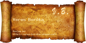 Veres Boróka névjegykártya